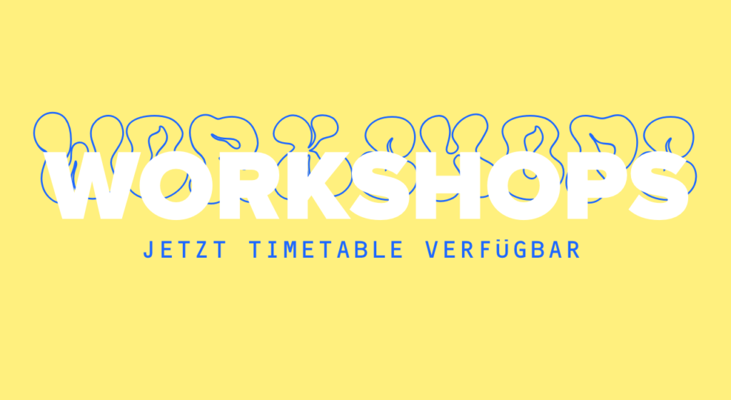 Here is the workshop schedule!