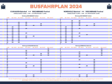Fahrplan Busshuttle 2024