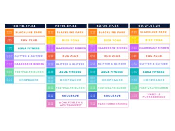 Green Circus Workshops Timetable 2024
