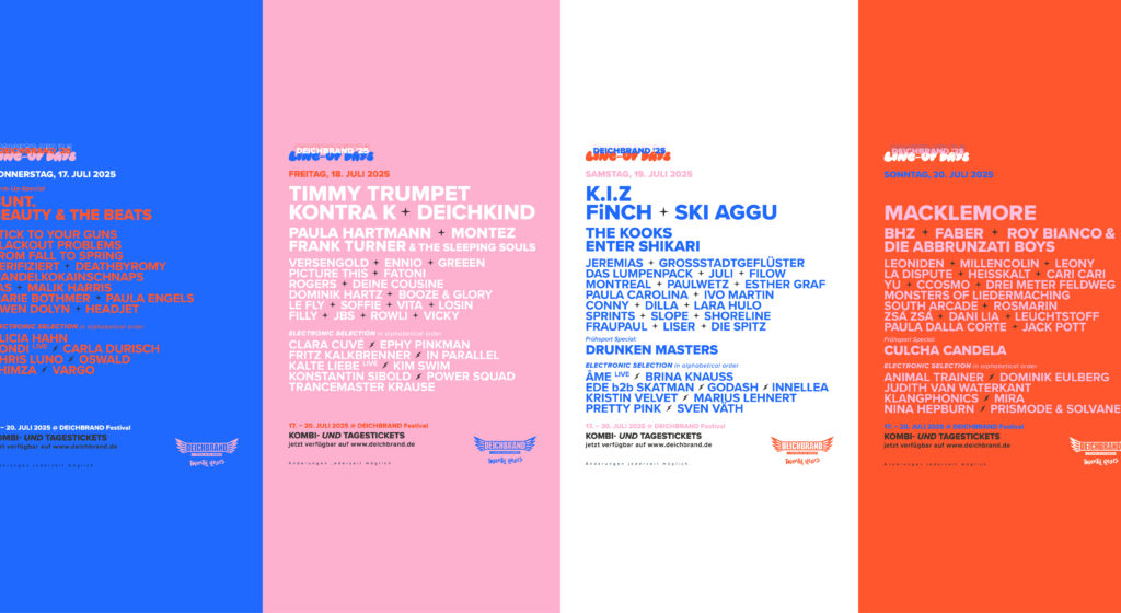 Line-Up by days
