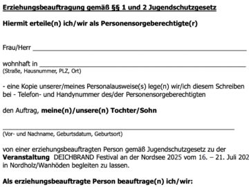 Erziehungsbeauftragung DEICHBRAND 2025